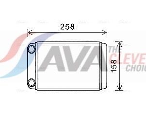 AVA COOLING SYSTEMS Heater matrix Article number: OLA6677 cheaply