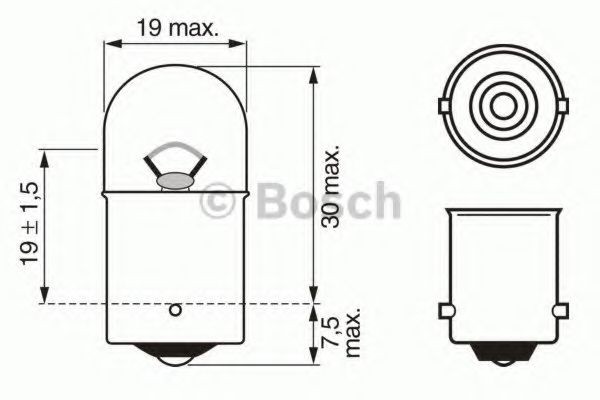 BOSCH Lemputė, valstybinio numerio apšvietimas prekės numeris: 1 987 302 283 nebrangu