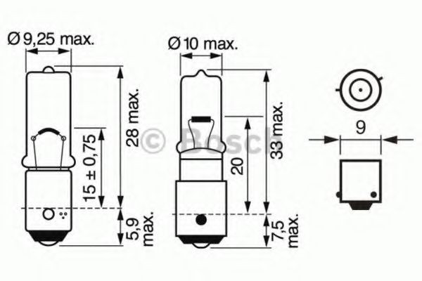 BOSCH Bulb Article number: 1 987 302 285 cheaply
