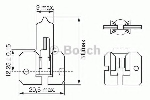 BOSCH Lemputė, prožektorius prekės numeris: 1 987 302 422 nebrangu