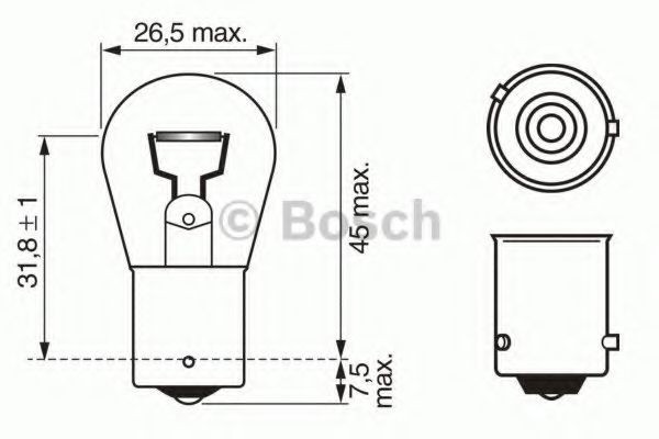 BOSCH Bulb, indicator Article number: 1 987 302 502 cheaply