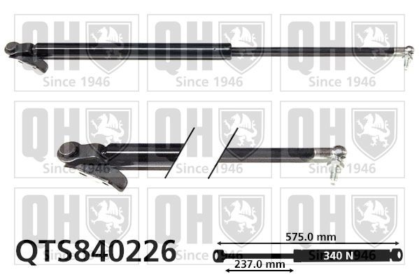 QUINTON HAZELL Tailgate strut Article number: QTS840226 cheaply
