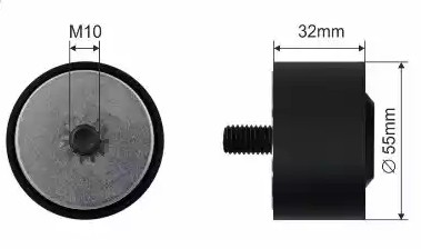 VAICO Kreipiantysis skriemulys, V formos rumbuotas diržas prekės numeris: V20-3211 nebrangu