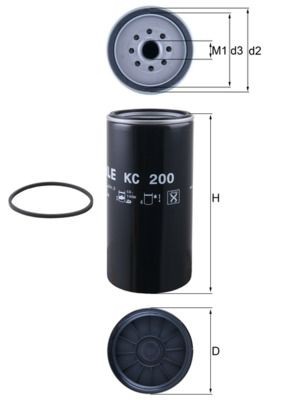 MAHLE ORIGINAL Automatic transmission filter Article number: HC 77 cheaply