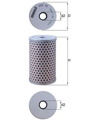 MAHLE ORIGINAL Hydraulic Filter, steering system Article number: HX 15 cheaply