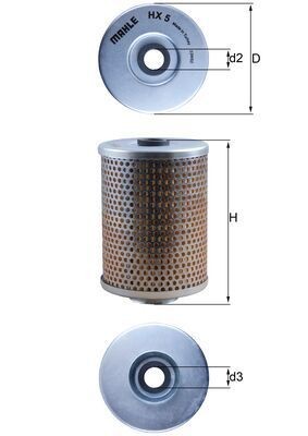 MAHLE ORIGINAL Hydraulic Filter, steering system Article number: HX 5 cheaply