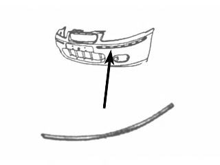 VAN WEZEL Pynte- / vernelist, støtfanger artikkelnummer: 0210580 billig