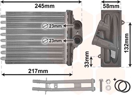 VAN WEZEL Heater matrix *** IR PLUS *** Article number: 17006304 cheaply