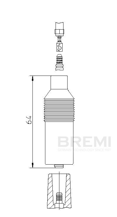 BREMI 10205/1 Stik, strømfordeler POLO 1.3 55 HK Benzin 1994