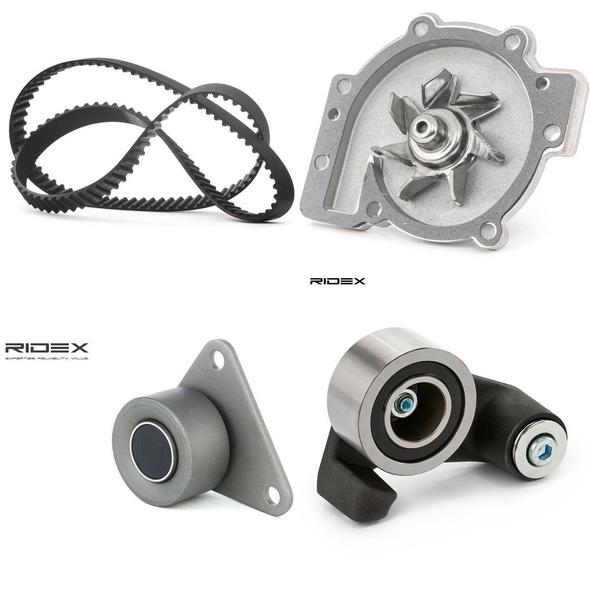 RIDEX Wasserpumpe + Zahnriemensatz Artikelnummer: 3096W0048 kaufen