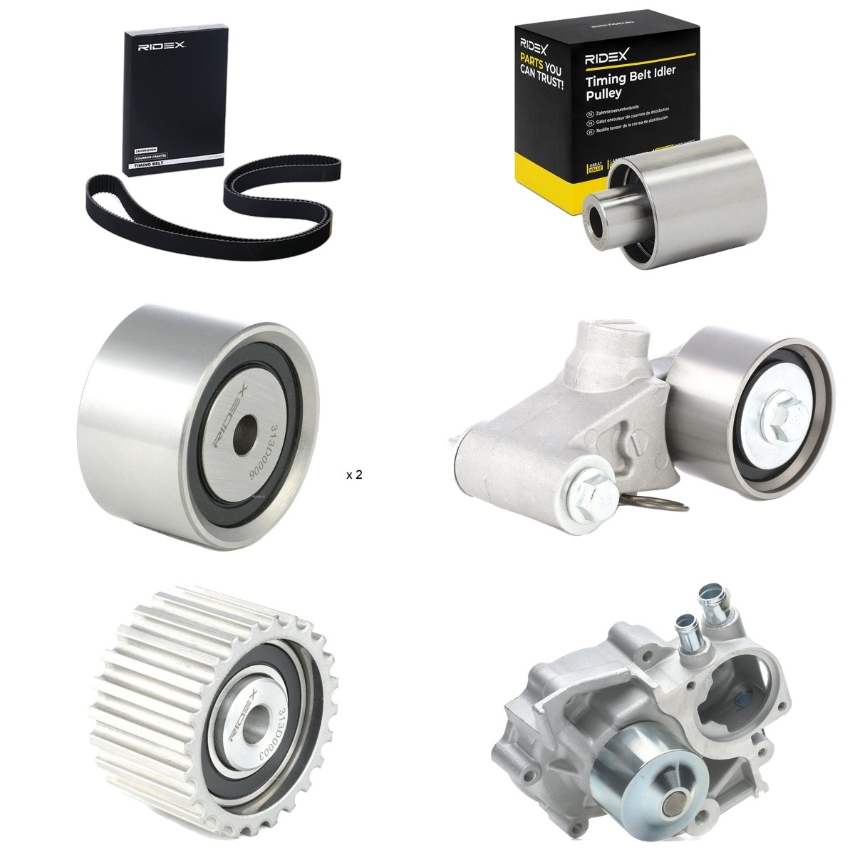 RIDEX Water pump and timing belt kit Article number: 3096W0129 cheaply
