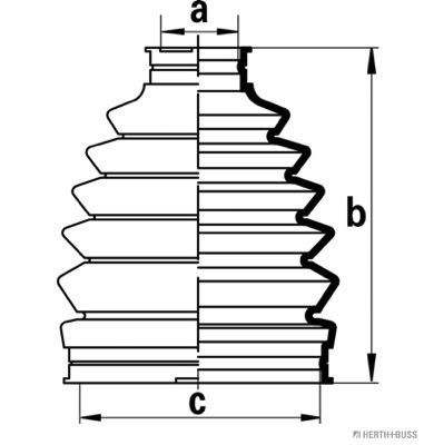 HERTH+BUSS JAKOPARTS Bellow Set, drive shaft Article number: J2863015 cheaply