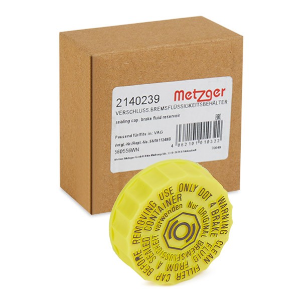 METZGER 2140239 Капачка, резервоар за спирачна течност GOLF 2.9 VR6 Syncro 190 K.C. бензин 1998