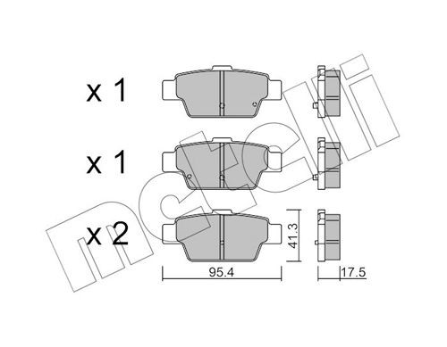 METELLI Brake pad set Article number: 22-1144-0 cheaply
