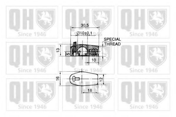 QUINTON HAZELL Tailgate strut Article number: 128089 cheaply