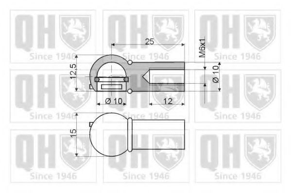 QUINTON HAZELL Tailgate strut Article number: 128096 cheaply