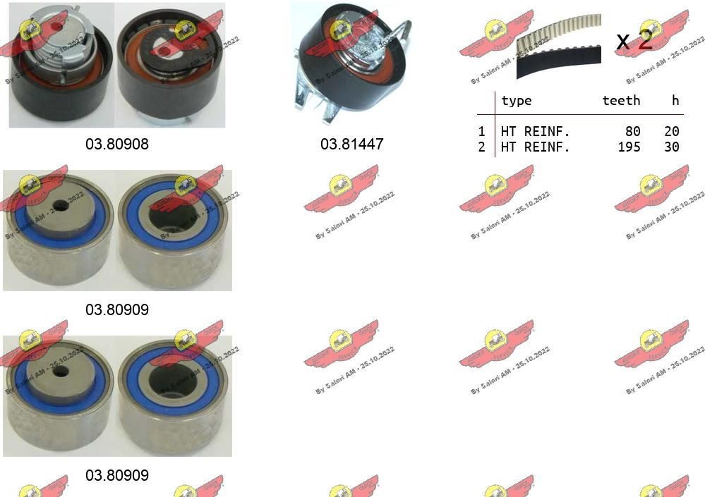 AUTOKIT Timing belt kit Article number: 04.5376 cheaply