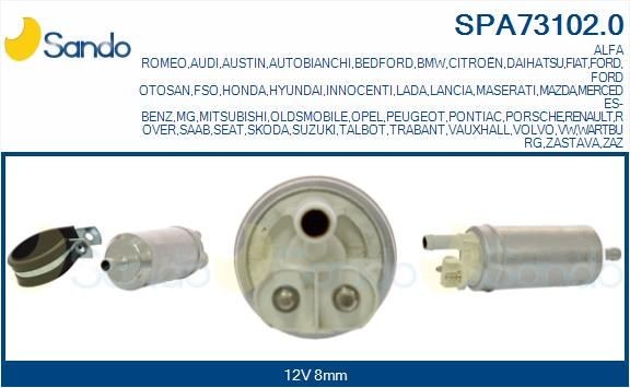 SANDO SHL73005.0 Διακόπτης φώτων έκτακτης ανάγκης PASSAT 2.0 TDI 110 PS Πετρέλαιο 2010
