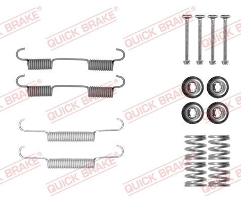 QUICK BRAKE 105-0896 Tilbehørsett, håndbremsesko NAVARA 2.5 dCi 4WD (D40TT, D40T, D40M, D40BB) 190 HK Diesel