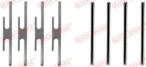 QUICK BRAKE 109-1012 Set accesorii, placute frana CORSA 1.5 TD (F08, M08, F68, M68) 67 CP motor diesel 1993