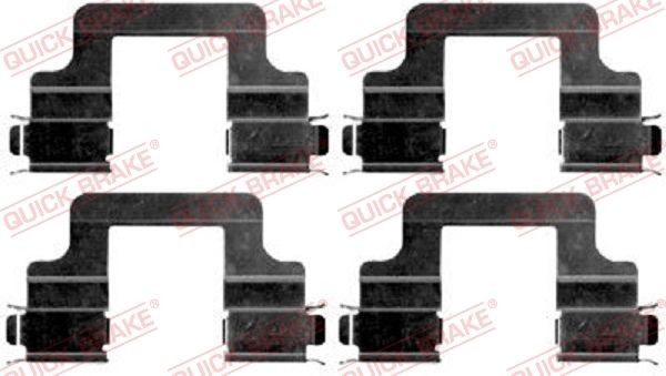 QUICK BRAKE 109-1679 Monteringssats, bromsbelägg PASSAT 2.0 TDI 170 hk Diesel 2014
