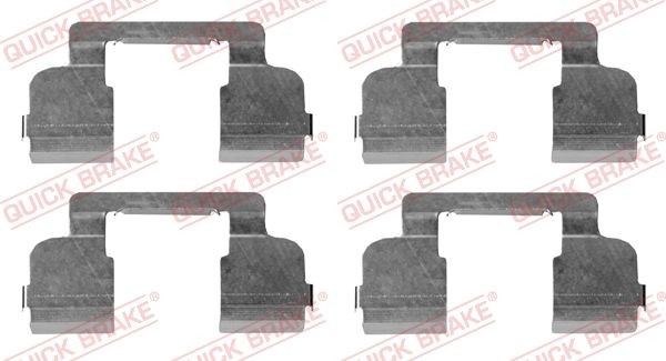 QUICK BRAKE 109-1698 Monteringssæt til bremseklodser TWINGO 1.2 Turbo 100 HK Benzin