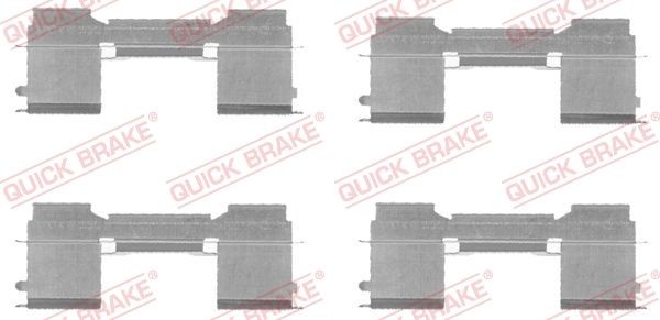 QUICK BRAKE 109-1729 Zubehörsatz, Scheibenbremsbelag TRANSIT 2.0 EcoBlue RWD 130 PS Diesel