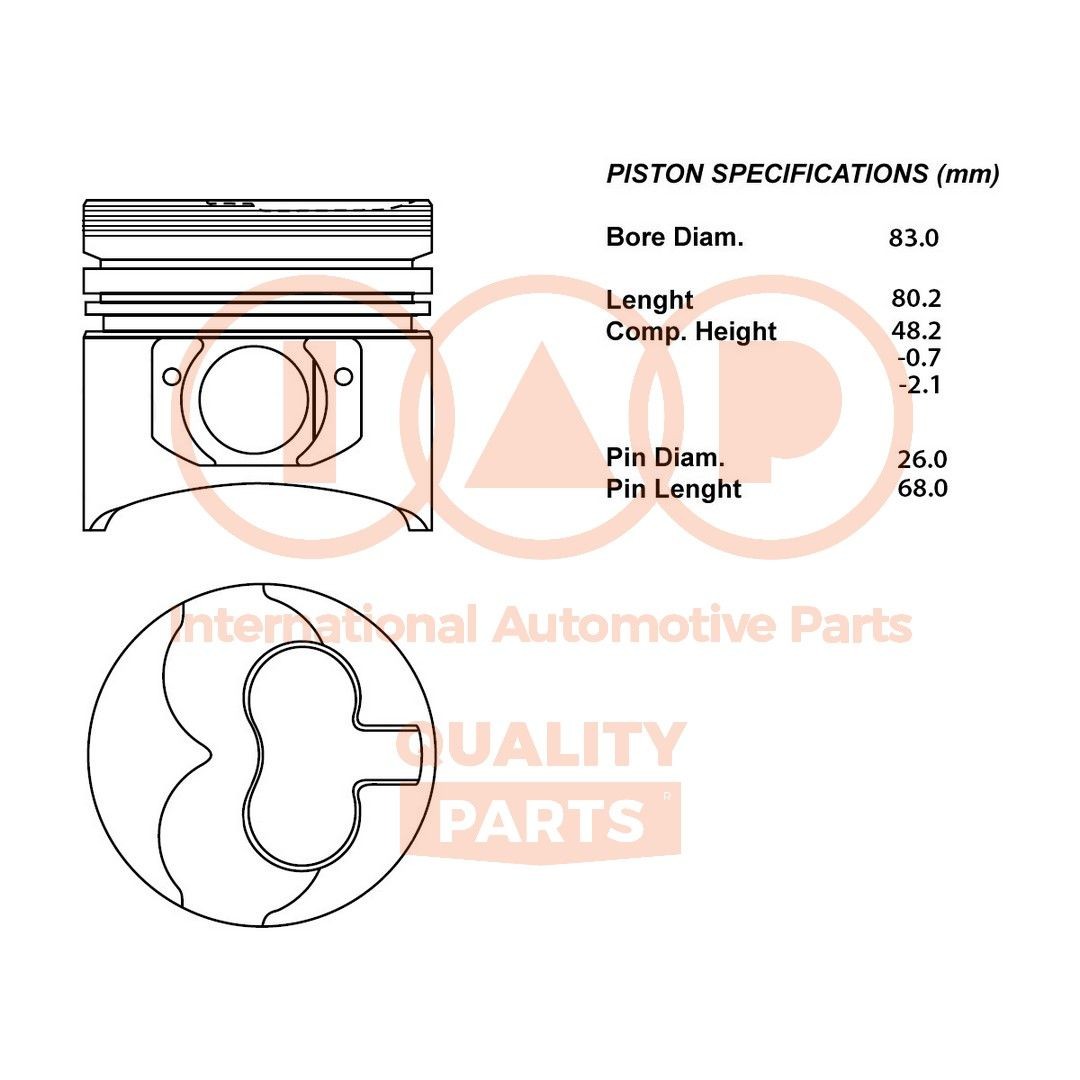 IAP QUALITY PARTS Piston Article number: 101-13011 cheaply