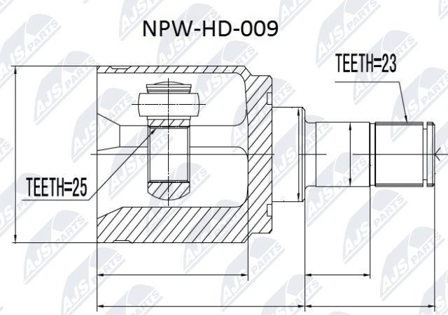 NTY Joint kit, drive shaft Article number: NPW-HD-009 cheaply