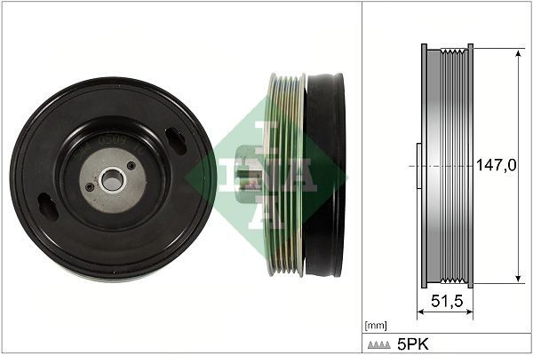 INA Crankshaft pulley Article number: 544 0509 10 cheaply