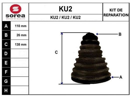 EAI Gofruotoji membrana, kardaninis velenas prekės numeris: KU2 nebrangu