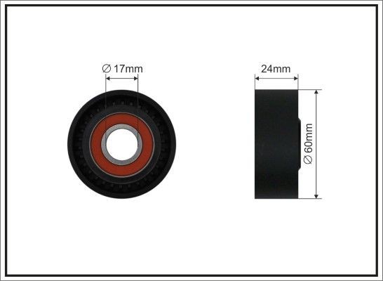 CAFFARO Rolo tensor, correia trapezoidal estriada Número de artigo: 500562 baixo custo
