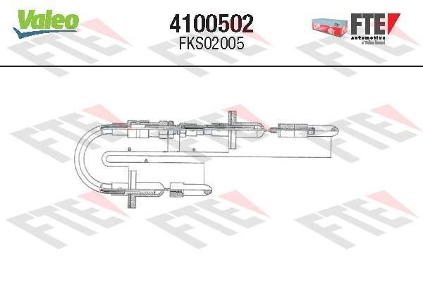 VALEO Clutch Cable Article number: 4100502 cheaply