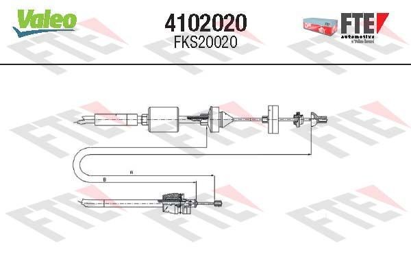 FTE Clutch Cable Article number: 4102020 cheaply