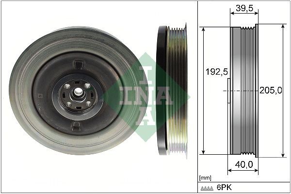 INA Crankshaft pulley Article number: 544 0503 10 cheaply