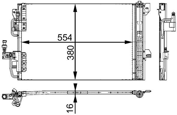MAHLE ORIGINAL Air conditioning condenser Article number: AC 665 000S cheaply