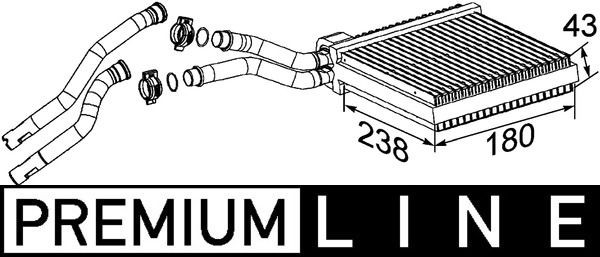 MAHLE ORIGINAL Schimbator caldura, incalzire habitaclu număr articol: AH 200 000P ieftin