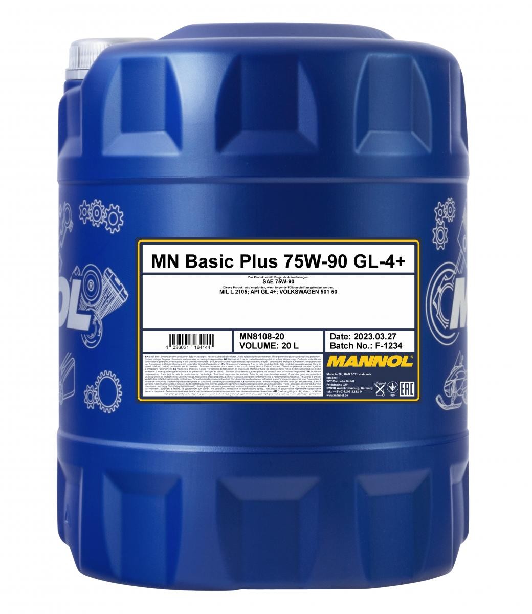 MANNOL Olej przekładniowy Basic Plus, GL-4+ Numer artykułu: MN8108-20 niedrogo