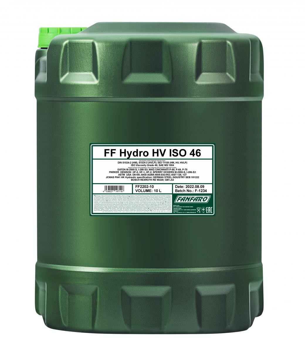 FANFARO Hydraulikkolje HYDRO HV artikkelnummer: FF2202-10 billig