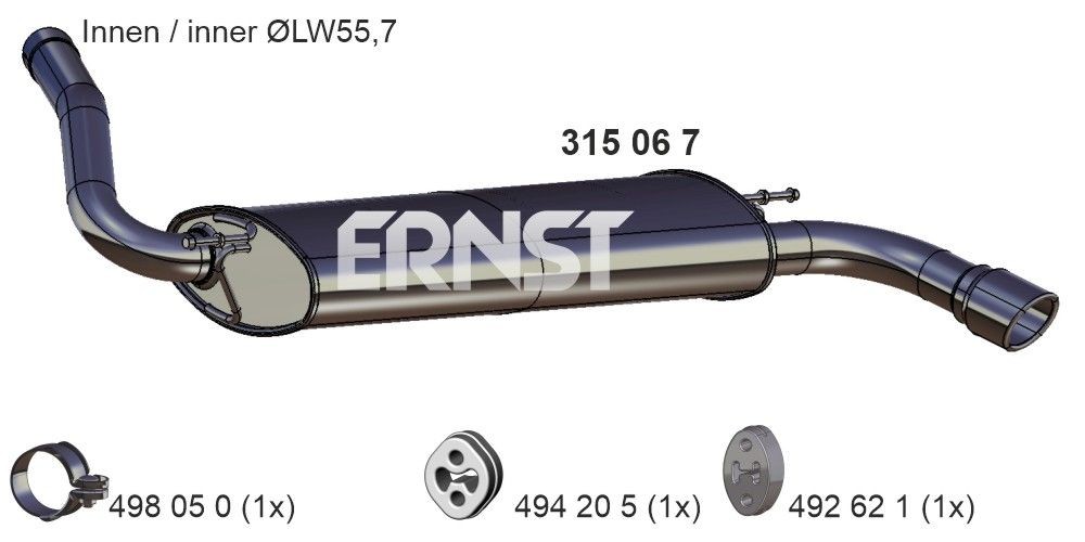 ERNST Galinis duslintuvas prekės numeris: 315067 nebrangu