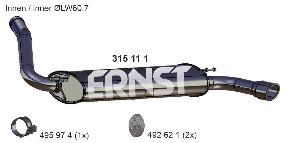 ERNST Galinis duslintuvas prekės numeris: 315111 nebrangu