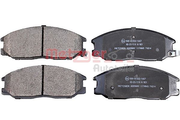 METZGER Brake pad set Article number: 1170865 cheaply
