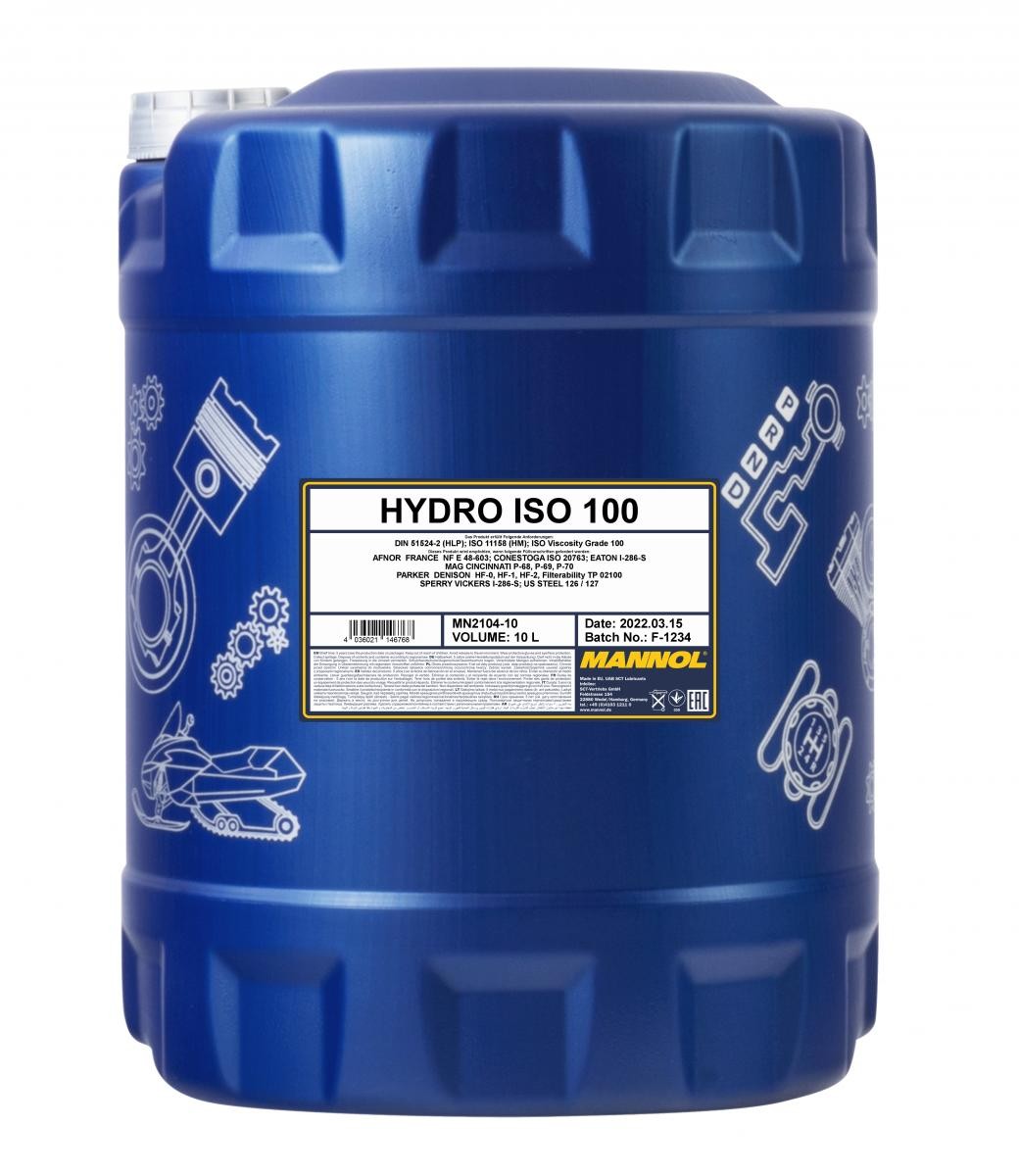 MANNOL Centrinė hidraulinė alyva HYDRO ISO 100 prekės numeris: MN2104-10 nebrangu