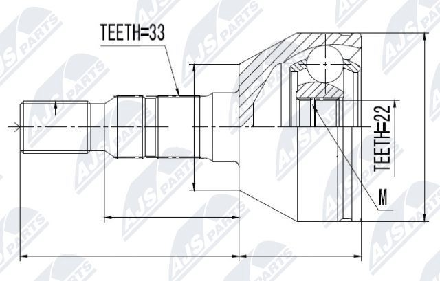 NTY Joint kit, drive shaft Article number: NPZ-PL-026 cheaply