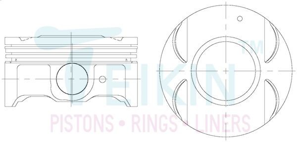 TEIKIN Piston Set Article number: 30112.STD cheaply