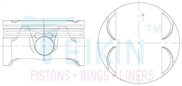 TEIKIN Piston Set Article number: 30118.050 cheaply