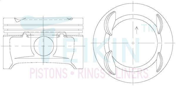 TEIKIN Piston Set Article number: 30121.050 cheaply