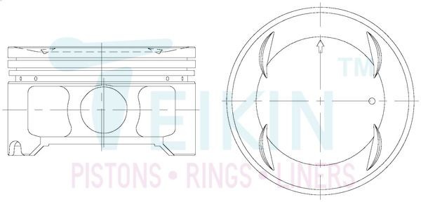 TEIKIN Piston Set Article number: 38176.STD cheaply
