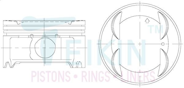 TEIKIN Piston Set Article number: 38196.050 cheaply