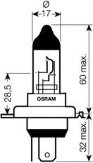 OSRAM Lyspære, hovedlyskaster artikkelnummer: 64185SVS billig